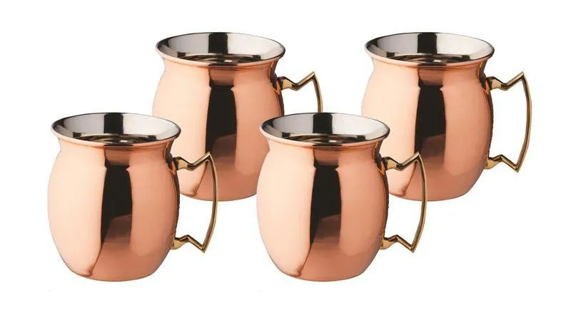 16 oz Solid Copper Moscow Mule Mugs - Set of 4