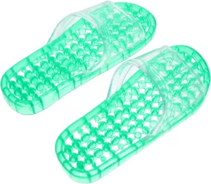 1Pair Hollowed Massage Shower Slippers for Bathroom Comfortable Footwear with Open Toe Design Lightweight and Quick Drying Slip Massage Slippers for Relaxation