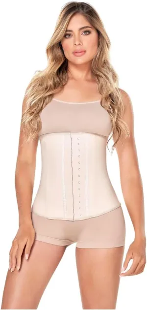 2025 Ann Chery Latex Waist Trainer Cincher Shapewear Corset Faja Body Shaper Girdle (42, Beige)