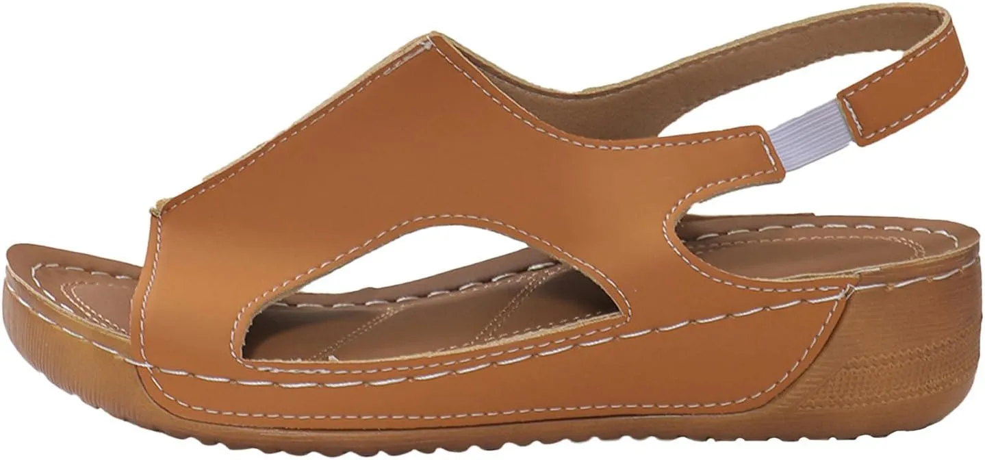 2025 Orthopedic Sandals for Women Comfortable Breathable Dressy Party Dance Casual Slippers with Arch Support Summer Fashion Outdoor Slip-On Walking Footwear with Elastic Ankle Strap