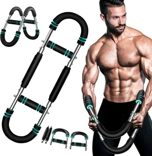 2025 Pro Saker Twister Arm Trainer, 40-100lb Adjustable Power Twister Bar, Chest Shoulder Arm Workout Equipment, Portable Detachable Upper Body Fitness Machine