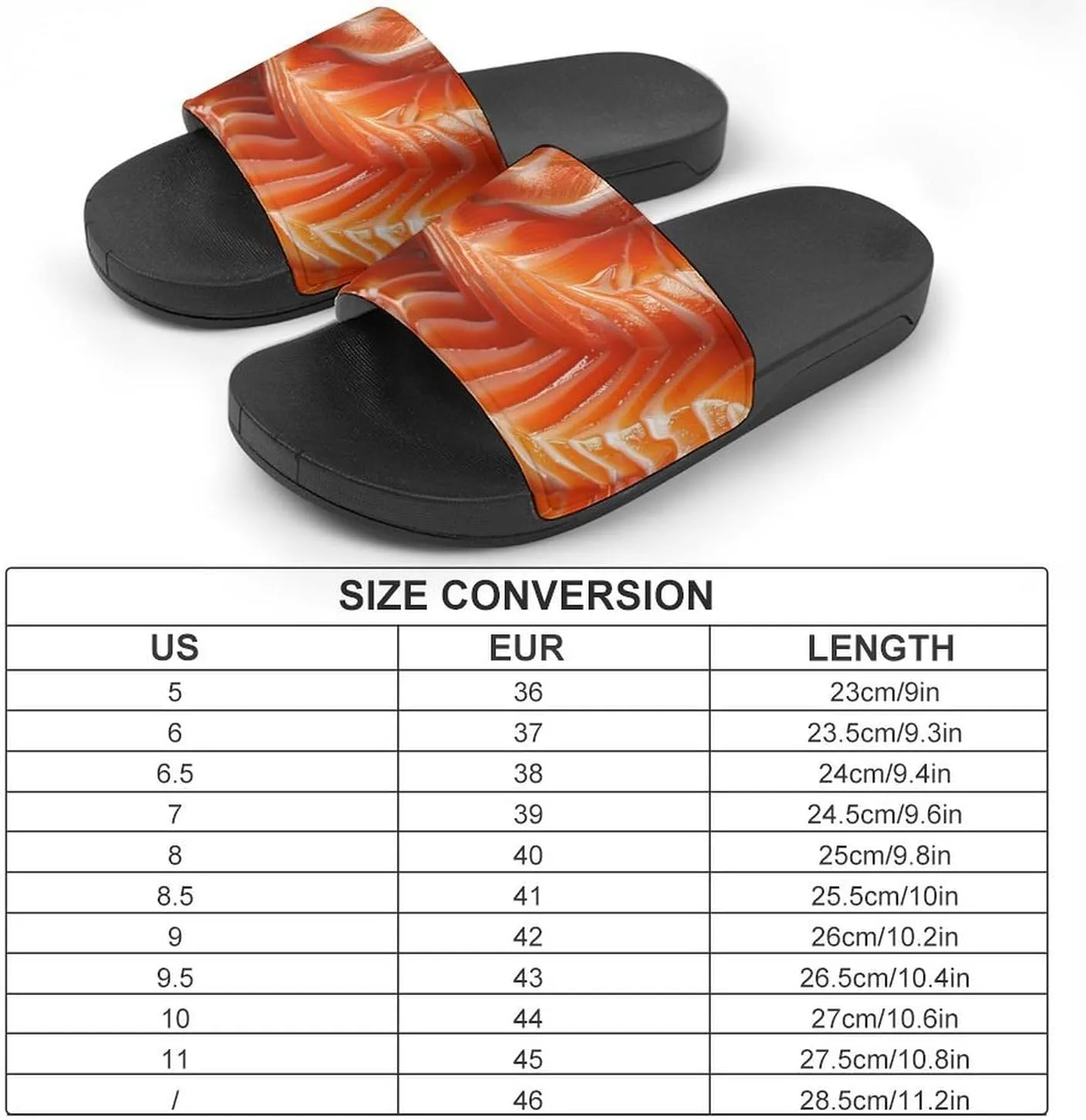 3D Funny Realistic Food Salmon Sushi Slippers for Women Men Anti-Slip Shower Slides Open Toe Slippers for Home Outdoor Beach