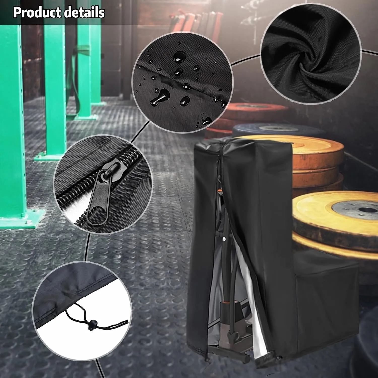420D Outdoor Elliptical Machine Cover, Oxford Cross Trainer Machine Cover with Drawstring, Waterproof Dustproof Windproof Anti-UV Elliptical Machine Cover