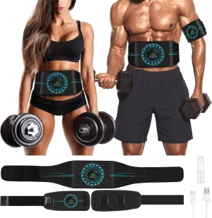 ABS Stimulator,Ab Stimulator Muscle Toner, Muscle Machine Workout Equipment, Ab Toning Belt Muscle Toner Fitness Training for Abdomen/Stomach,Ab Trainer Body Shape Home/Office Weight Loss 3 Pack