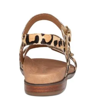 Aetrex Leopard Tia Adjustable Quarter Strap Womens Sandals ES564