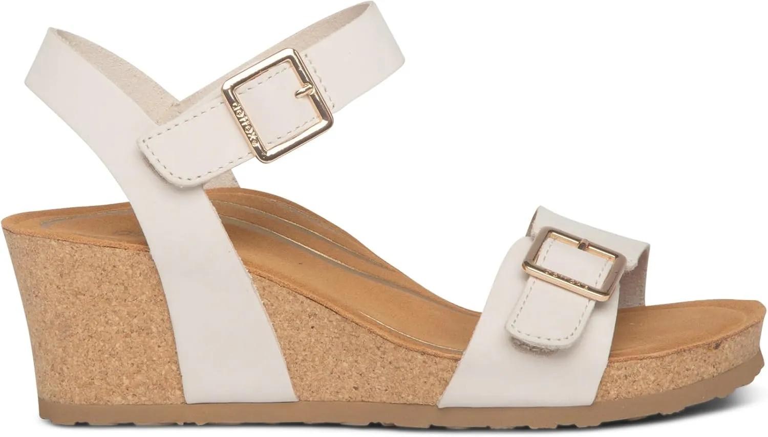 Aetrex Women's Lexa Orthopedic Adjustable Ankle Strap Arch Support Wedge Sandals