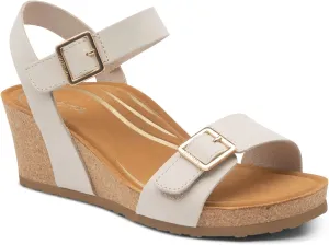 Aetrex Women's Lexa Orthopedic Adjustable Ankle Strap Arch Support Wedge Sandals