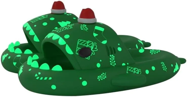 allgala Shark Slides for Women Men and Big Kids Novelty Soft Slippers Open Toe Shark Sandals Cushioned Slides Beach Pool Shower Cruise Slippers with Comfy Cushioned Thick Sole