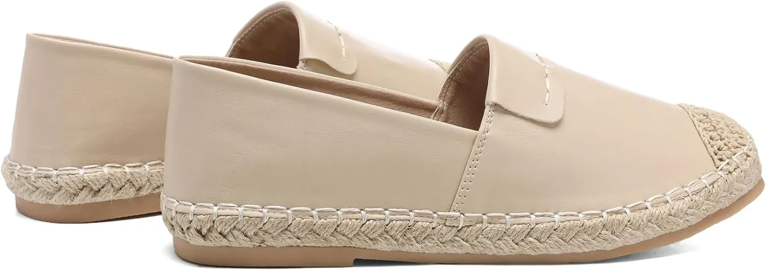 Altxic Women's Cap-Toe Classic Comfortable Slip on Lightweight Casual Espadrilles Loafer Flat