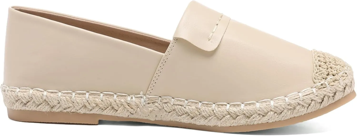 Altxic Women's Cap-Toe Classic Comfortable Slip on Lightweight Casual Espadrilles Loafer Flat
