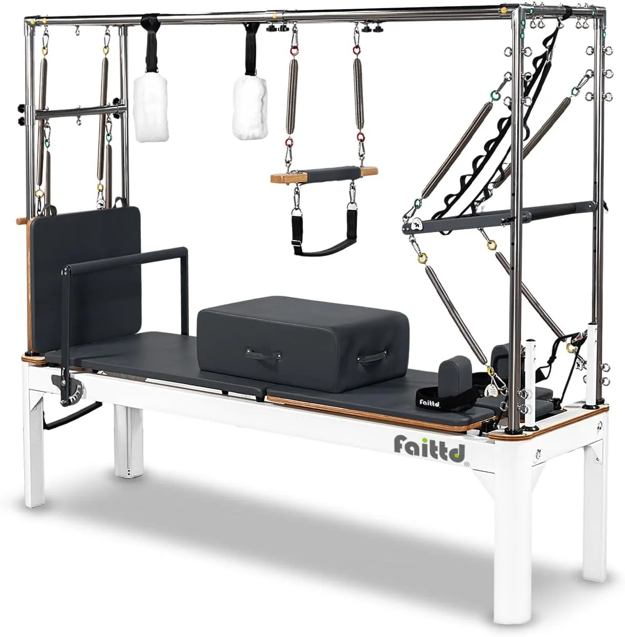 Aluminium Pilates Reformer,Pilates Reformer Equipment with Reformer Accessories, Reformer Box, Padded Jump Board, Reformer Pilates Machine for Home Workouts