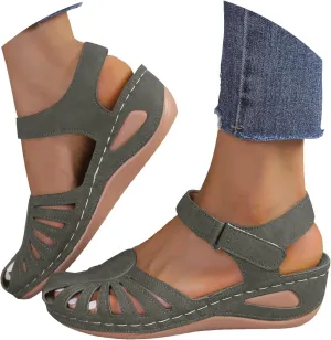 AMDBEL Orthopedic Sandals for Women,Sandals for Women Dressy Summer Closed Toe Breathable Sandals with Arch Support Shoes