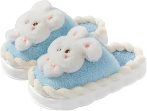 Animal Slippers for Women Cute Bunny Slippers Funny slipper Warm Plush Winter House Cotton Slippers