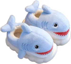 Animal slippers for Women Men Cute Shark Slippers Cozy adult home fuzzy cotton slippers