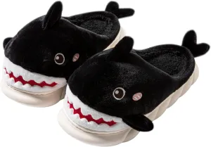 Animal slippers for Women Men Cute Shark Slippers Cozy adult home winter fuzzy cotton slippers