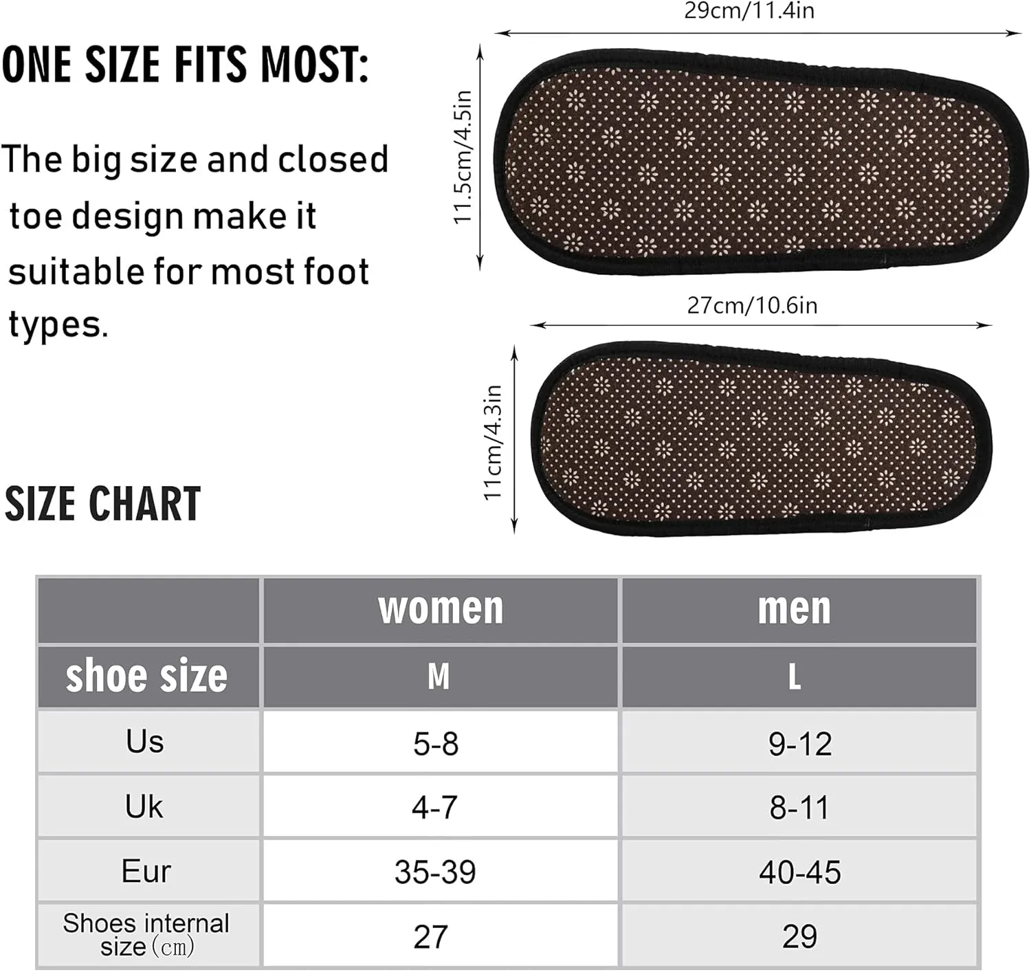 Animals Slippers for Women Men, Memory Foam Non-Slip Indoor Slippers Bedroom Hotel Travel Home Shoes