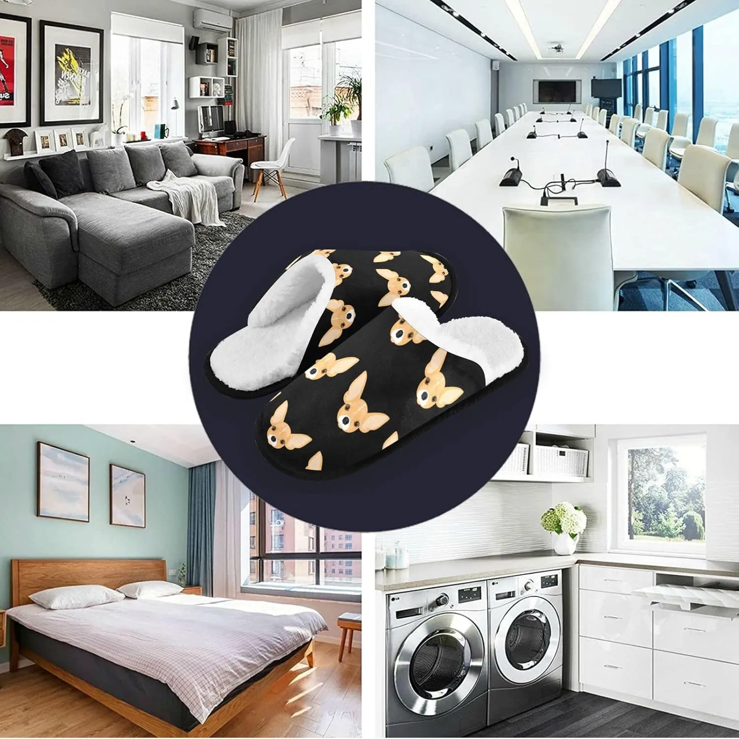 Animals Slippers for Women Men, Memory Foam Non-Slip Indoor Slippers Bedroom Hotel Travel Home Shoes