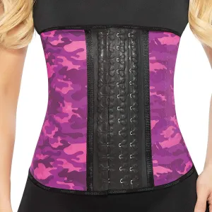 Ann Chery Waist Trainer and Shaper - Black 3 Hook Latex Waist Cincher Belt ((Waist 23,5-25,5 Inch) X-Small / 30, Pink-Camo)