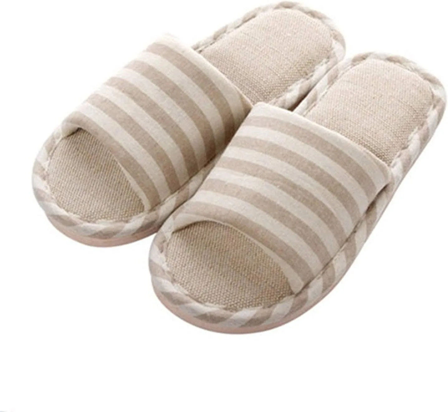 APIKA Women and Men's Comfortable Casual Cotton Flax Slipper Indoor Use