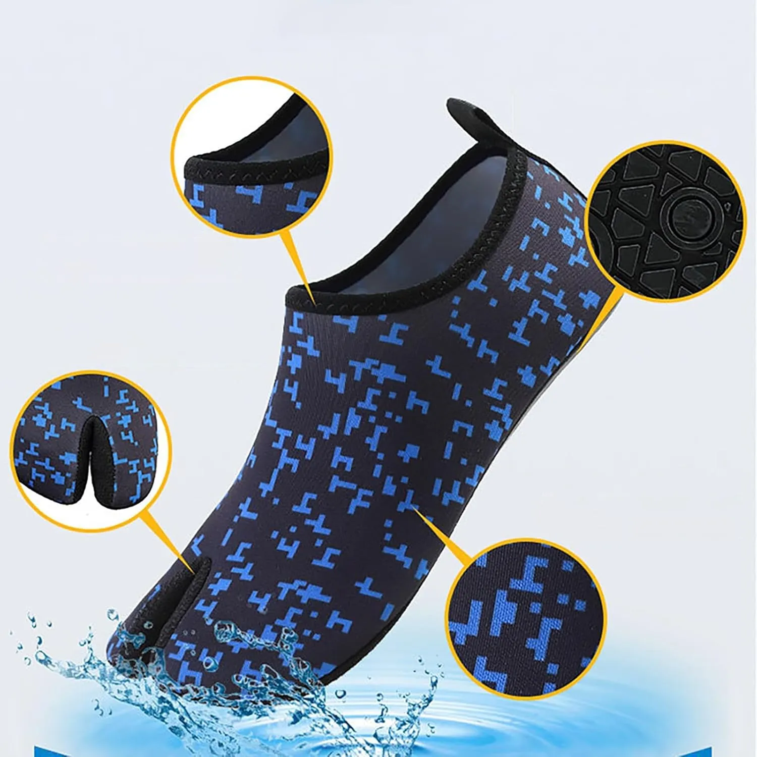 Aqua Water Shoes Quick Dry Barefoot Swim Beach Pool Surf Hiking Kayaking Diving Yoga Outdoor Sport Shoes for Men Women Lightweight