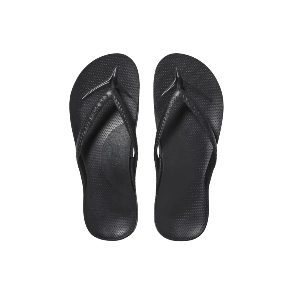 Archies Arch Support Jandals Black