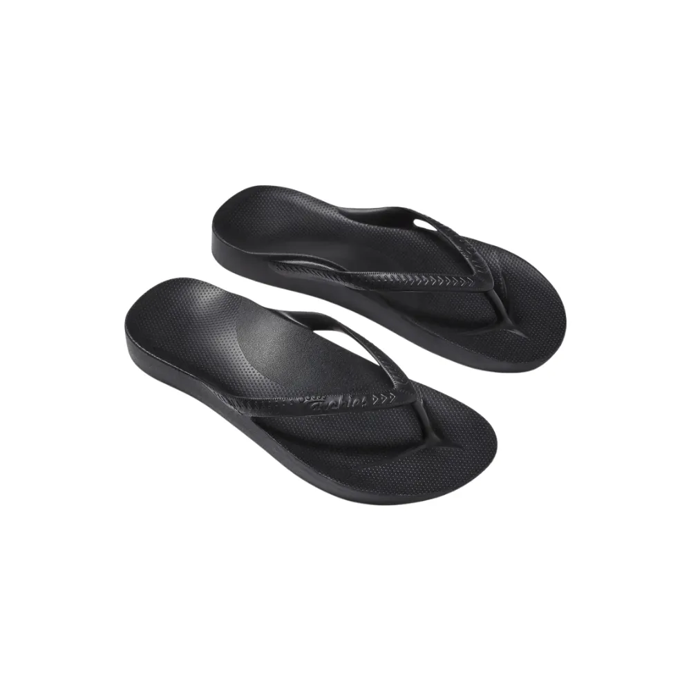 Archies Arch Support Jandals Black