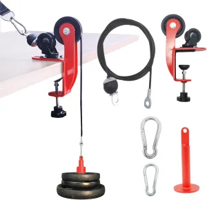 Arm Wrestling Training Pulley System Professional, Forearm Workout Table Equipment, Wrist Exerciser Cable Machine with Rope