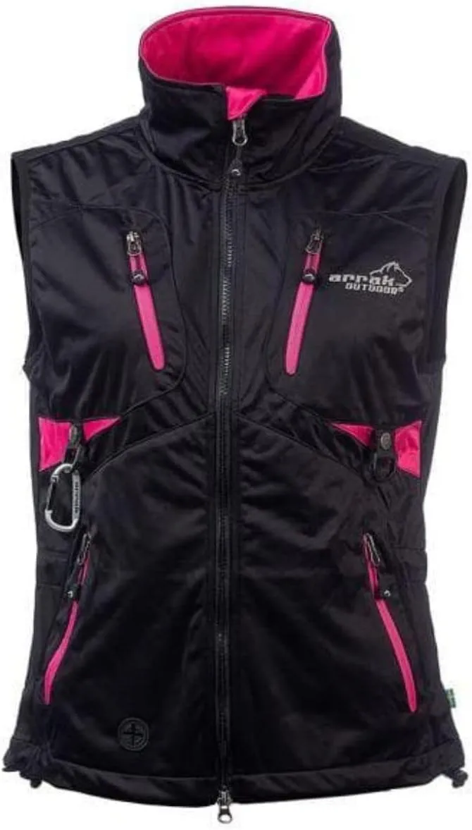 ARRAK OUTDOOR Lady Softshell Vest with 7 Pockets, Water Resistant Dog Handler Training Vest