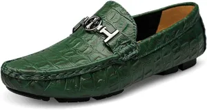 Asifn Mens Leather Loafers Slip-Ons Casual Driving Flat Walking Moccasin Business Boat Shoes Fashion Slipper Wedding