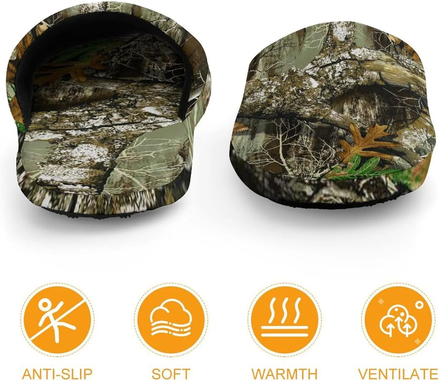 Autumn Hunting Tree Camo Pattern Child Warm Slippers, Cozy Anti Slip Lightweight for Boys Girlsautumn And Winter Shoes