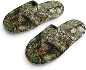 Autumn Hunting Tree Camo Pattern Child Warm Slippers, Cozy Anti Slip Lightweight for Boys Girlsautumn And Winter Shoes