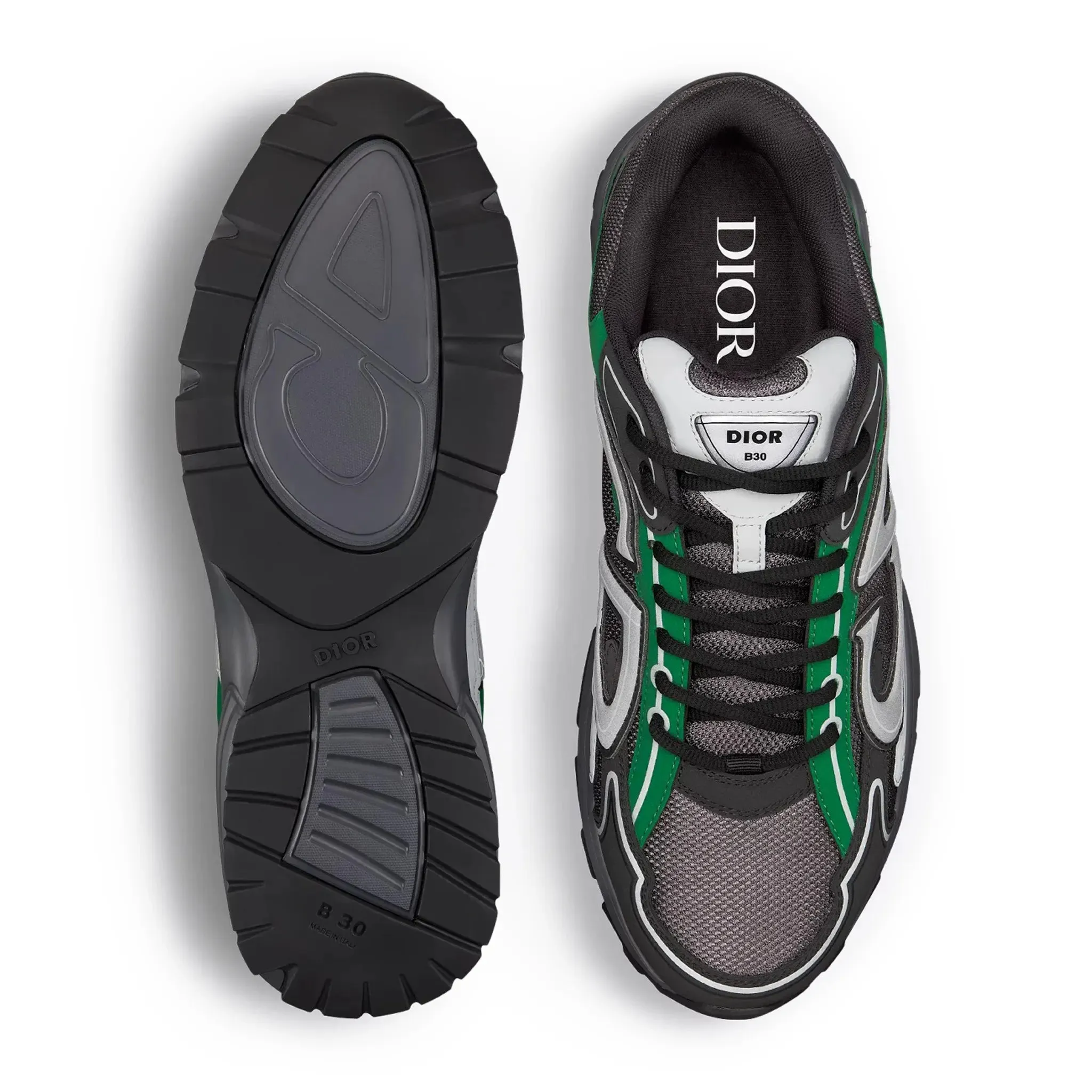 B30 Mesh Deep Grey Green Black Trainer