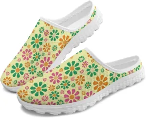Backless Mesh Mule Shoes for Women Summer Light Breathable Shoe, Non-Slip, Easy Wear for Walking and Parties