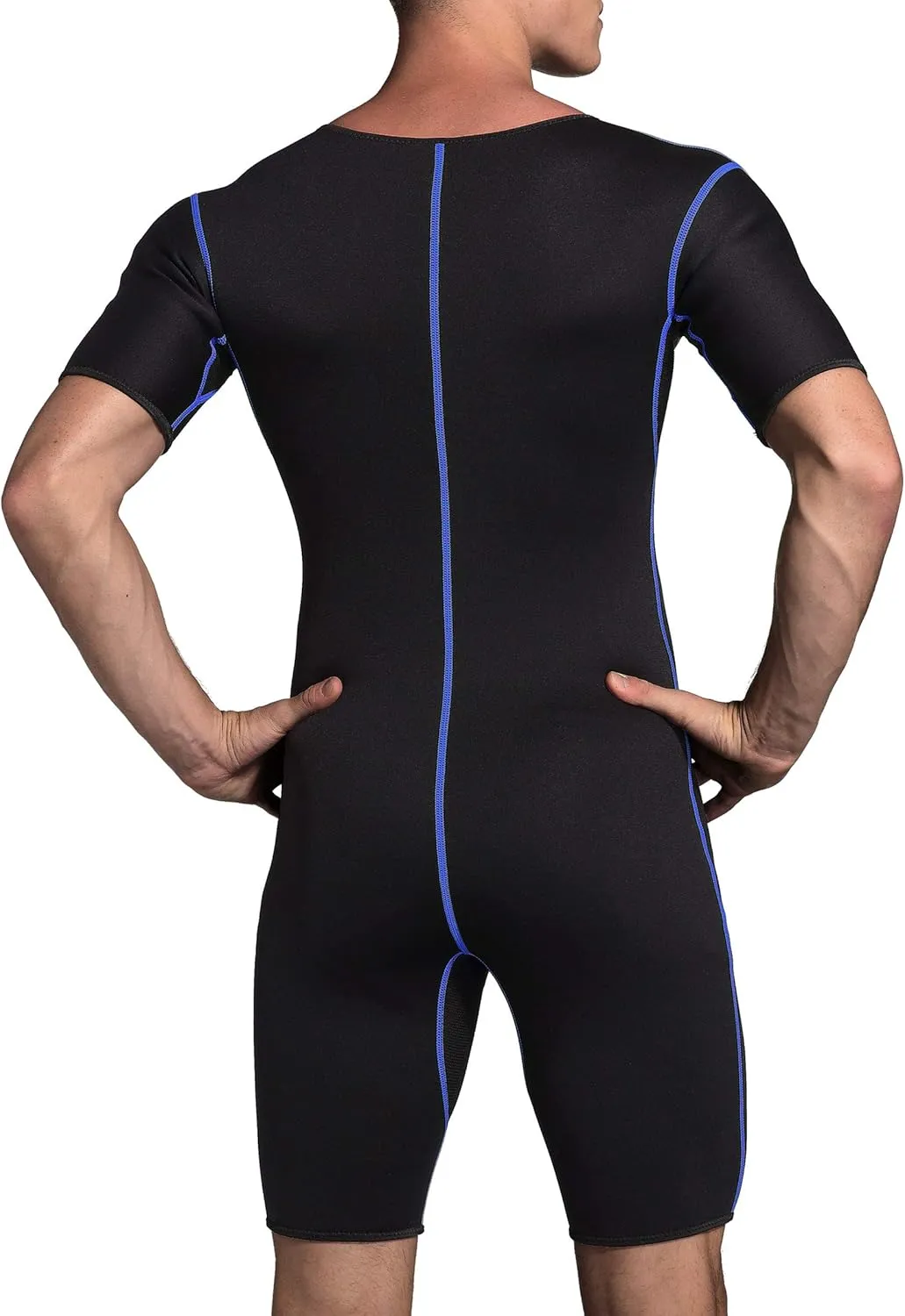 Bakerdani Men's Neoprene Waist Trainer Sauna Suit Body Shaper for Fitness Gym Exercise Training