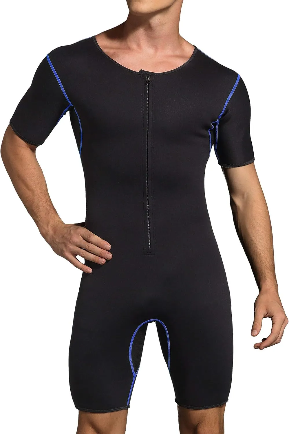 Bakerdani Men's Neoprene Waist Trainer Sauna Suit Body Shaper for Fitness Gym Exercise Training