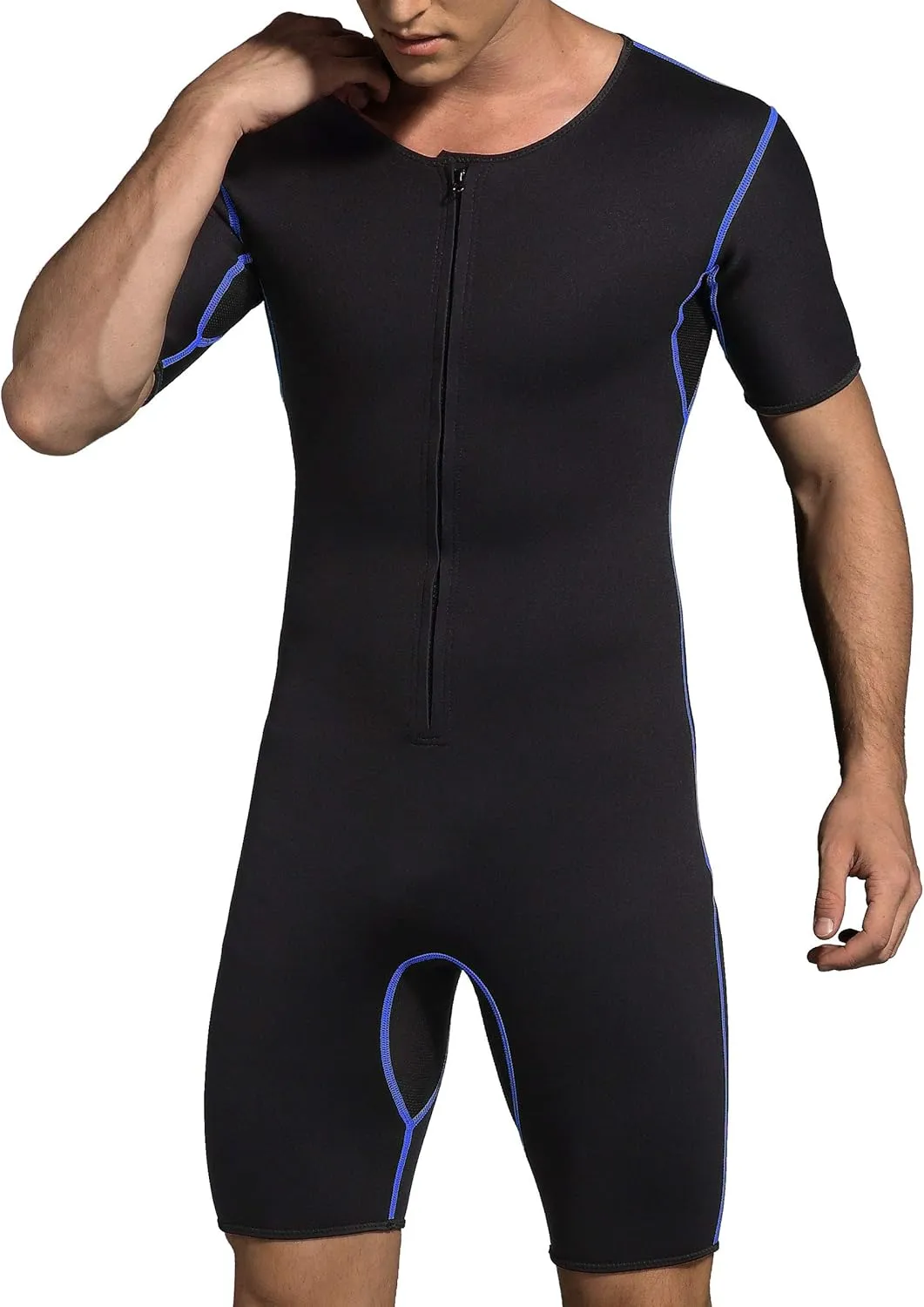 Bakerdani Men's Neoprene Waist Trainer Sauna Suit Body Shaper for Fitness Gym Exercise Training