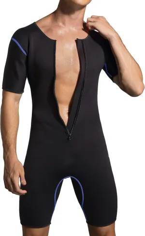 Bakerdani Men's Neoprene Waist Trainer Sauna Suit Body Shaper for Fitness Gym Exercise Training