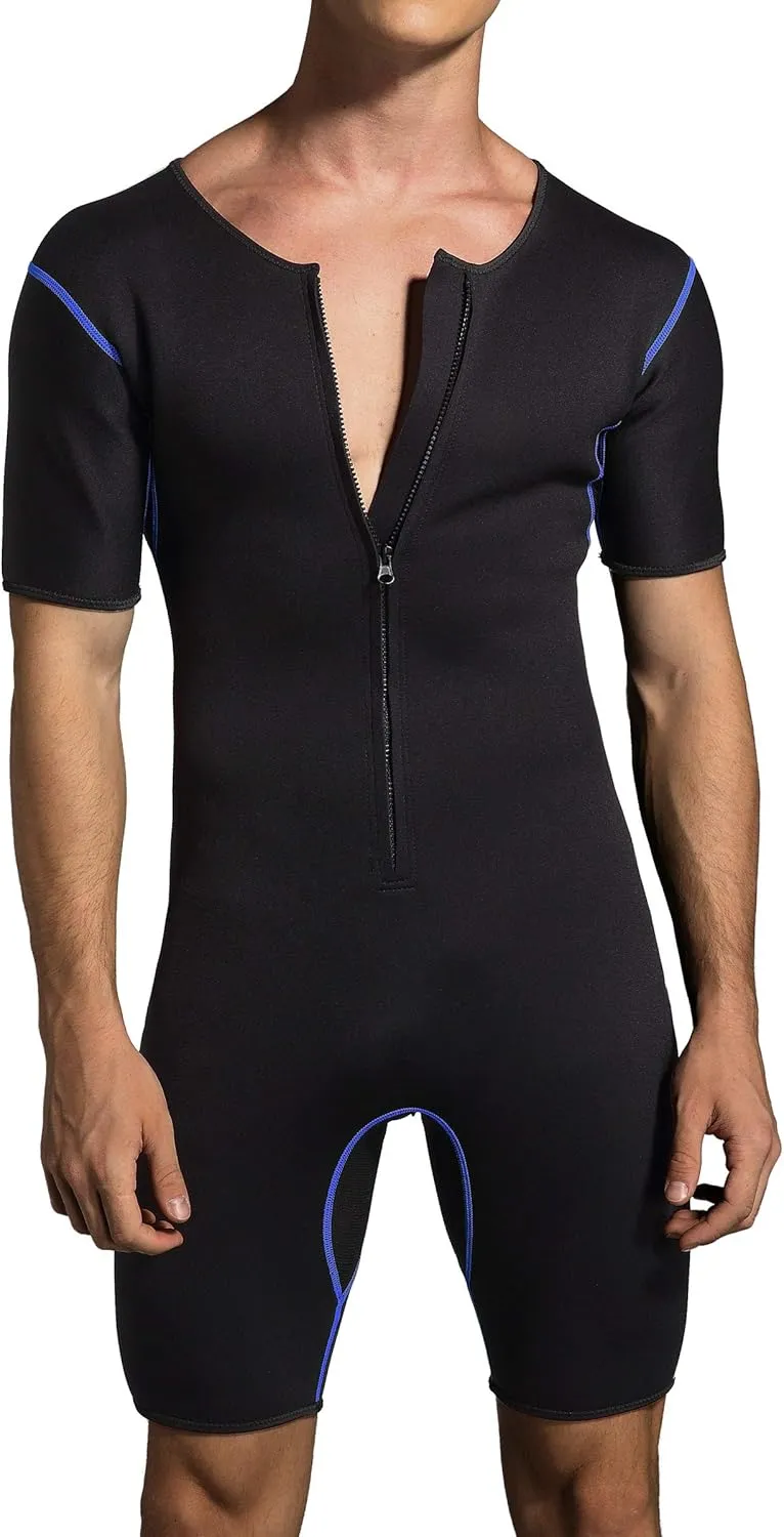Bakerdani Men's Neoprene Waist Trainer Sauna Suit Body Shaper for Fitness Gym Exercise Training
