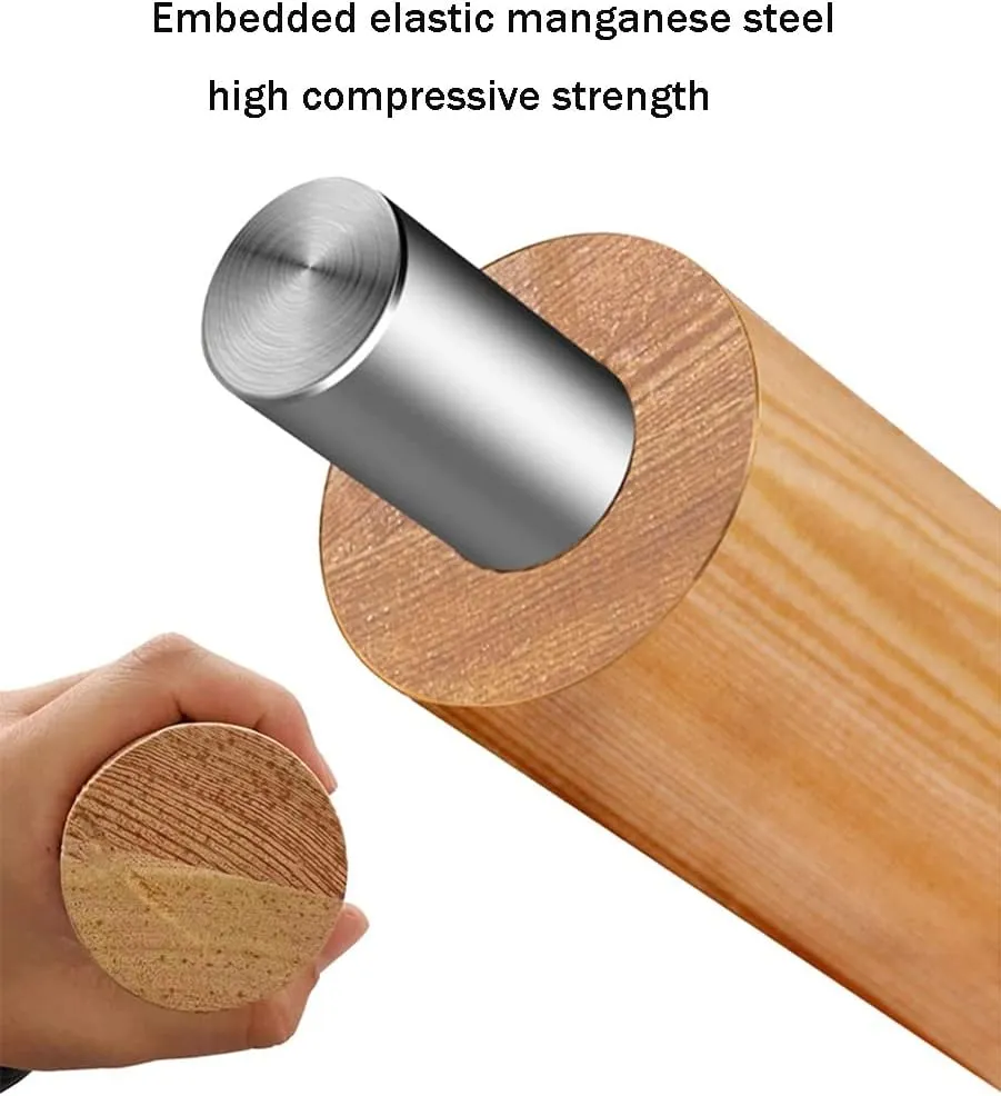 Ballet Barre Double Layer Iron Wooden Ballet Barre, Portable Movable Extension Rod, Load Bearing 300kg