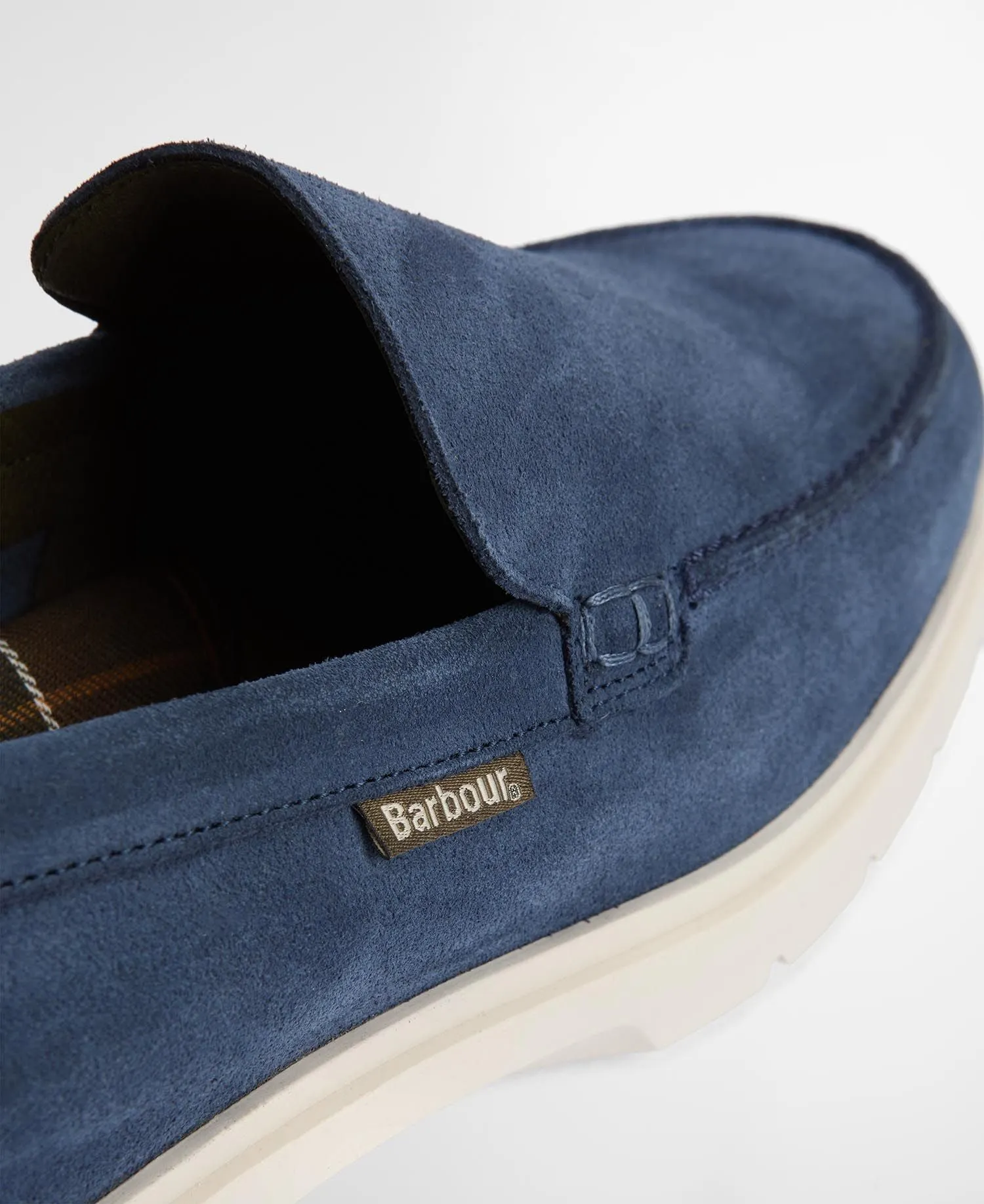 Barbour Carty Loafer: Shark Blue Suede