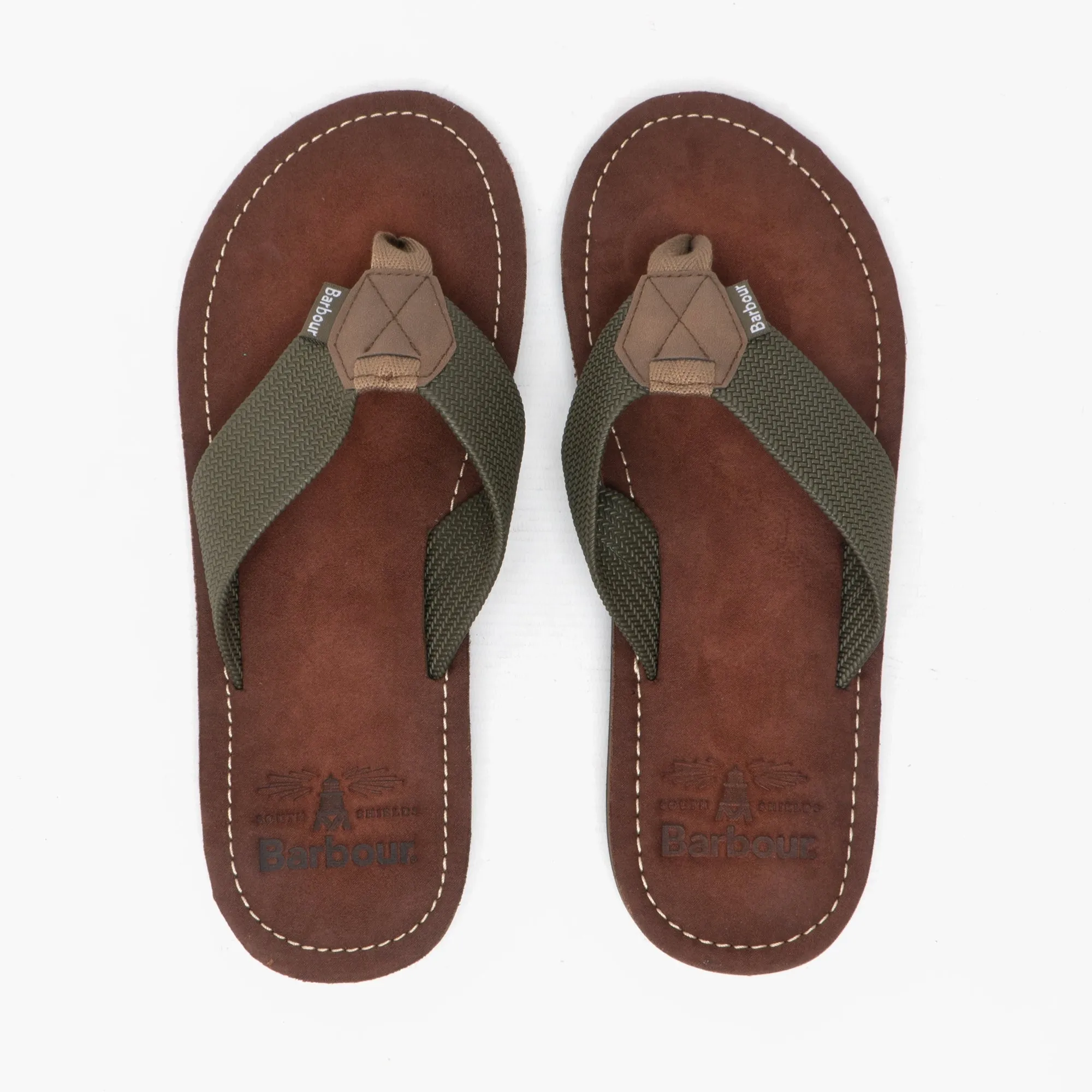 Barbour TOEMAN BEACH SANDAL Mens Flip Flops Olive