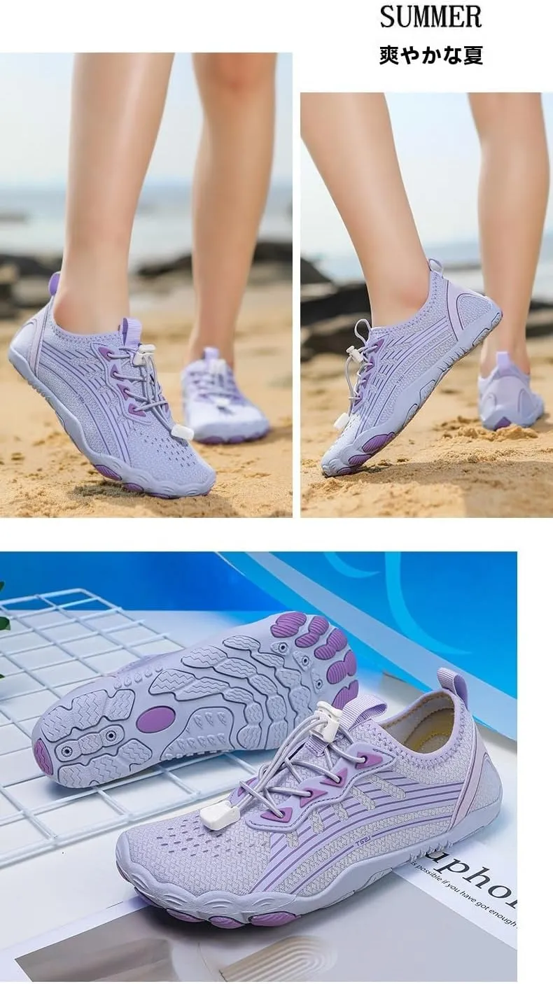 Barefoot Running Shoes for Women Wide Toe Box Non-Slip Breathable Lightweight Cross Trainer for Hiking Walking Swim Outdoor Zero Drop Sole Minimalist Quick Dry