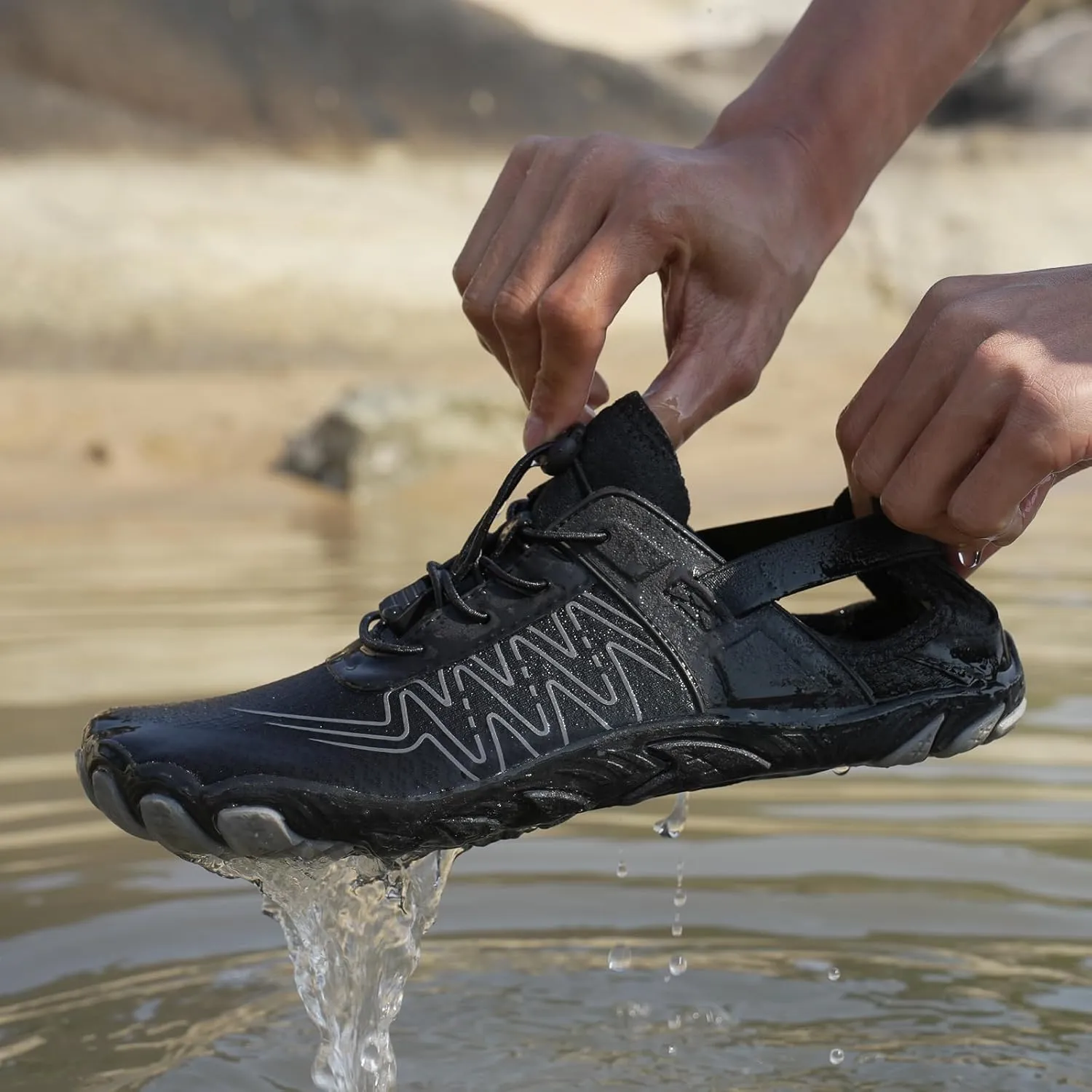 Barefoot Shoes for Women Summer Wide Toe Box Non Slip Hiking Swim Outdoor Beach Breathable Mesh Comfortable Lightweight Zero Drop Sole Quick Dry Cross Trainer Minimalist