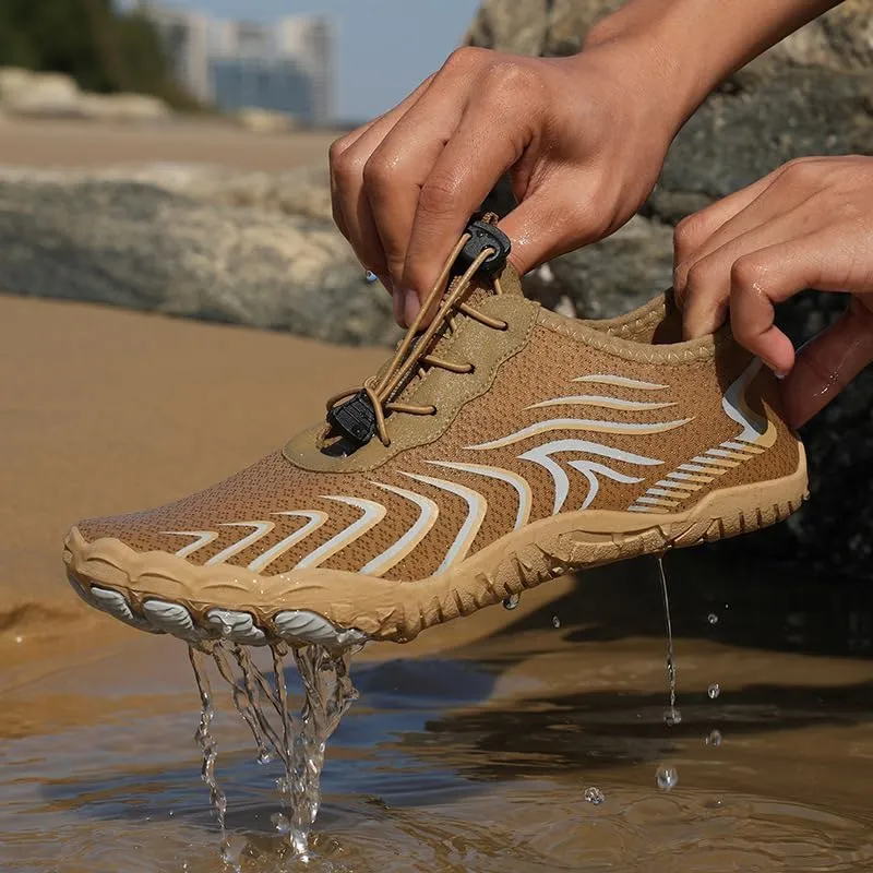 Barefoot Shoes Men Toe Shoes for Men Minimalist Shoes Mens Barefoot Shoes Mens Workout Shoes Men's Cross-Trainer Water Shoes Non-Slip Breathable Barefoot Beach Pool Aqua Swim Surf Hiking Walking Shoes
