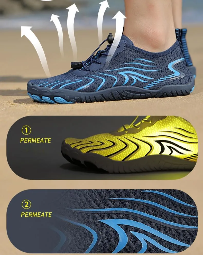 Barefoot Shoes Men Toe Shoes for Men Minimalist Shoes Mens Barefoot Shoes Mens Workout Shoes Men's Cross-Trainer Water Shoes Non-Slip Breathable Barefoot Beach Pool Aqua Swim Surf Hiking Walking Shoes
