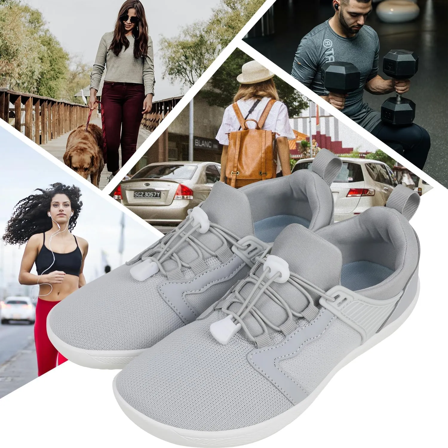 Barefoot Shoes Mens Womens Minimalist Cross-Trainer Shoes Wide Toe Box Zero Drop Sole Trail Running Walking Sneakers Grounded Footwear