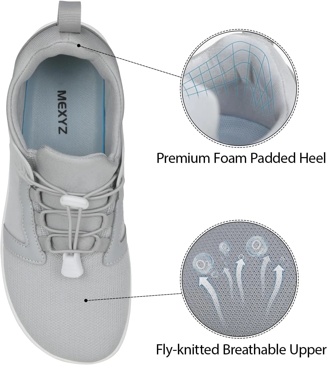 Barefoot Shoes Mens Womens Minimalist Cross-Trainer Shoes Wide Toe Box Zero Drop Sole Trail Running Walking Sneakers Grounded Footwear