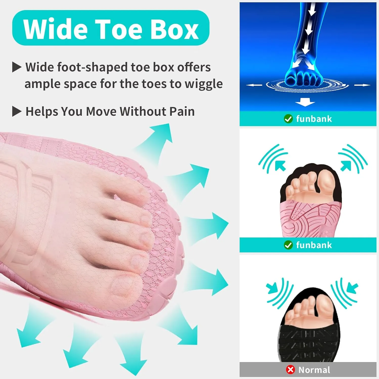 Barefoot Shoes Women Men Minimalist Zero Drop Wide Toe Box Water Shoes Hiking Barefoot Footwear Unisex Sneakers for Workout Cross-Trainer Walking Running Camping Beach Weightlifting Grounding Sport