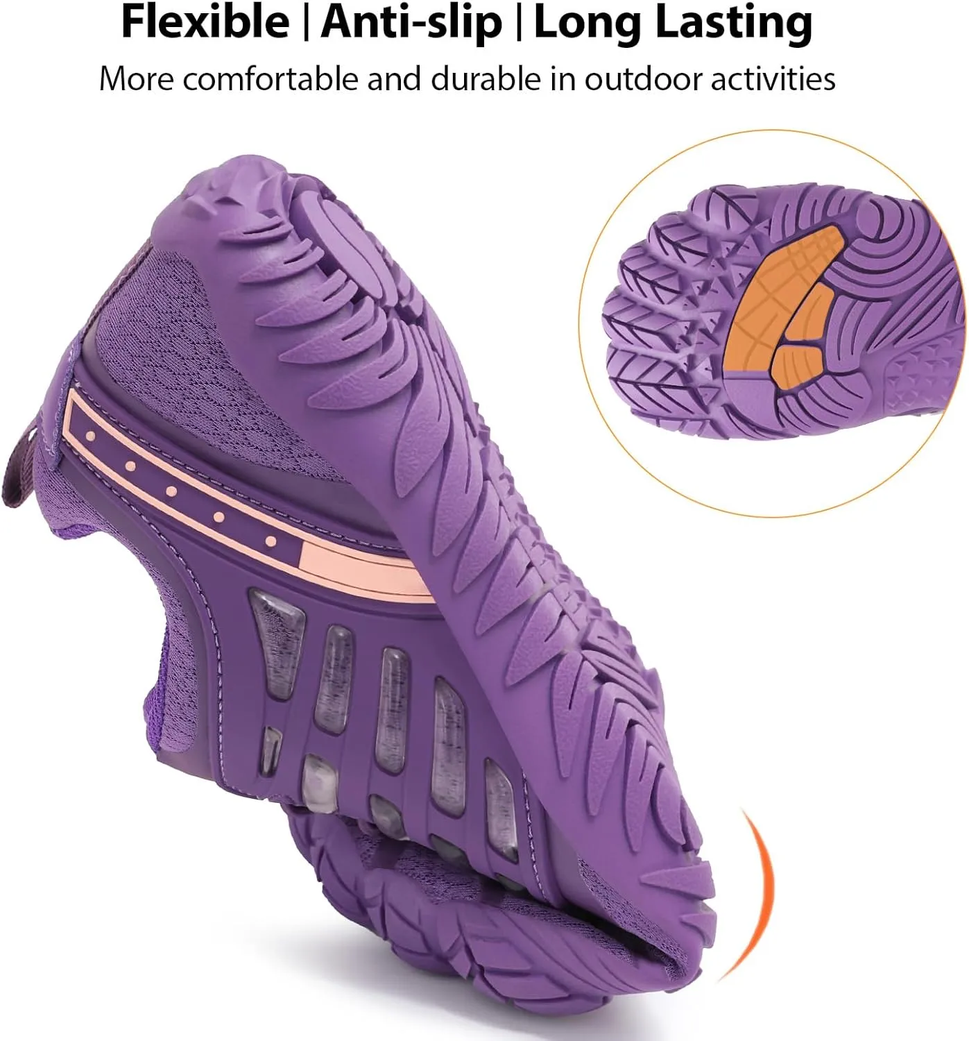 Barefoot Shoes Women Wide Toe Box Zero Drop Minimalist Shoes for Workout Cross-Trainer Walking Hiking Water Grounded Footwear