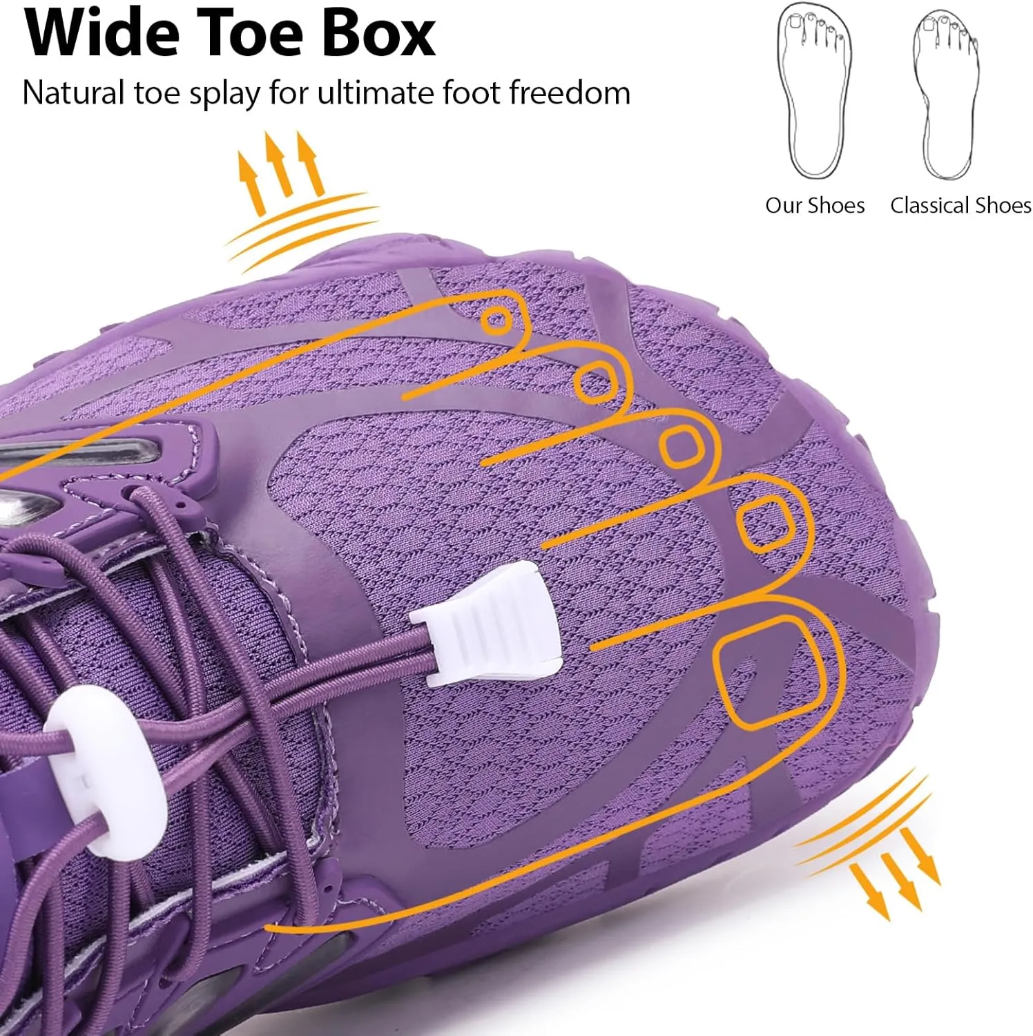 Barefoot Shoes Women Wide Toe Box Zero Drop Minimalist Shoes for Workout Cross-Trainer Walking Hiking Water Grounded Footwear